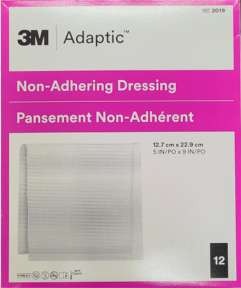 3M J&J Adaptic 5-inx9-in Non-Adhering Wound Dressing -12 2019