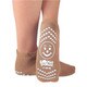 Pillow Paws Terries Single Imprint Hospital Yoga Non-Slip Adult Socks Tan 1097 XL