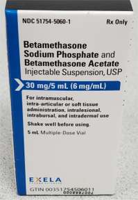 Betamethasone Combo Injectable USP 30mg/5mL 5mL Celestone Soluspan 0517 ...