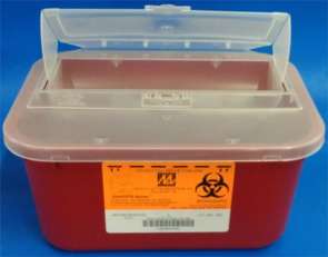 Medical Action Sharp Containers Rack Medical Action SHARPS-tainer Stackable Container 1GL Red 8703