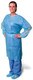 AMD Medicom Safebasics Disposable Isolation Gowns Blue -15- Regular 8023
