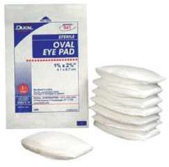  Dukal Eye Pads. Pack of 50 Sterile Pads for Eye Protection.  Conforming Eye Pads 2 1/8 x 2 5/8. Oval Cotton Eye Pads with Thick Cotton  Filler. Medical Dressing Pads for