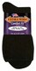 Extra-Wide Comfort Fit Athletic Quarter Socks Mens 16-21 to 6E -Black- 8650-BLK