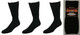 Extra-Wide Tube Socks Fit Shoes 9-15 Up to 6E 3-Pair Value Pack Black EW801 